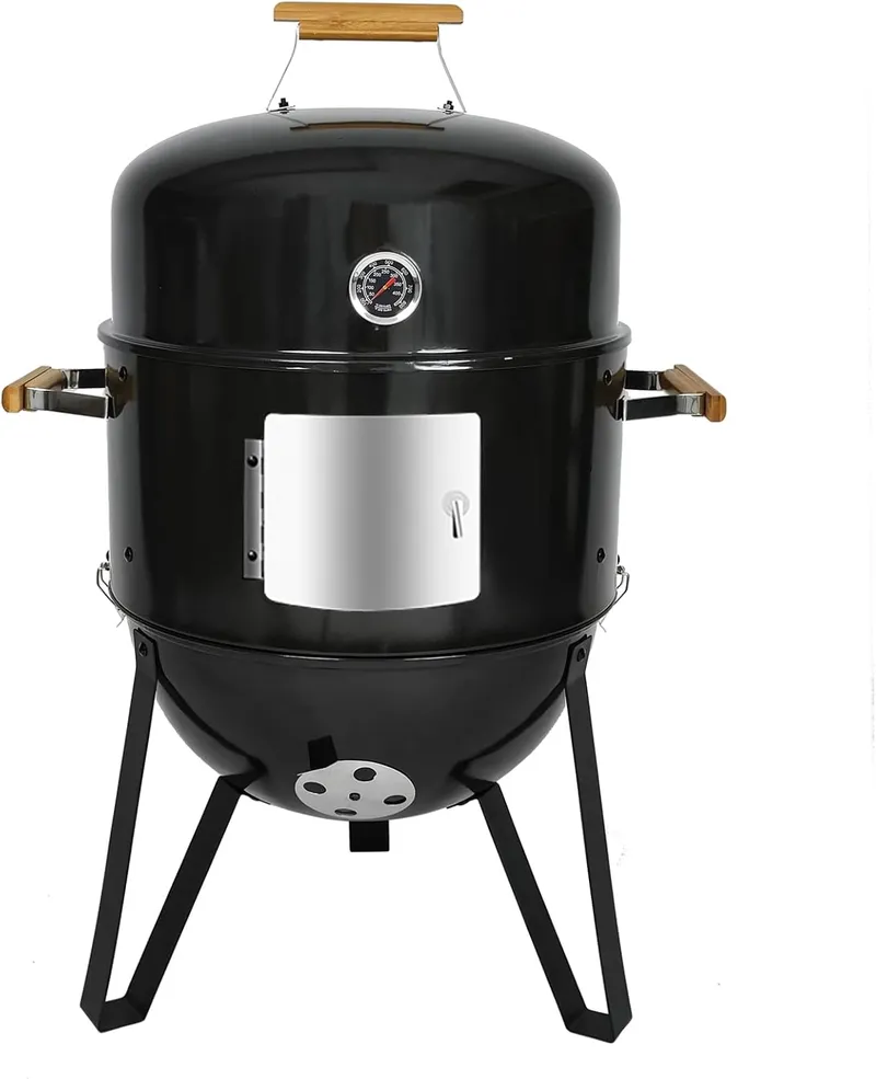 Realcook BBQ Charcoal Smoker Grill Heavy Duty 17 Inch